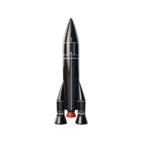 AI generated rocket ship on transparent background png