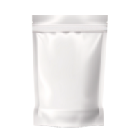 ai generiert Weiß Plastik Tasche mit ein Reißverschluss auf ein transparent Hintergrund png