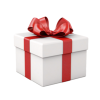 AI generated gift box with bow on transparent background png