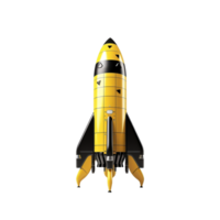 AI generated rocket ship on transparent background png