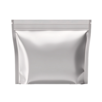 AI generated a silver foil pouch on a transparent background png