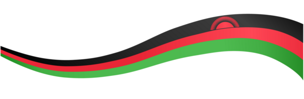 Malawi Flagge Welle png