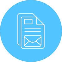 Email Line color circle Icon vector