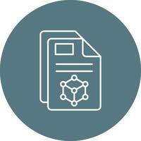 3d Line color circle Icon vector