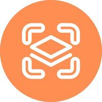 Show layer Line color circle Icon vector