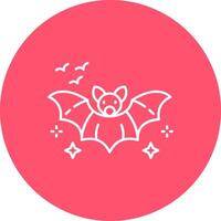 Bat Line color circle Icon vector