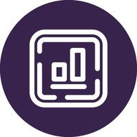 Bottom alignment Line color circle Icon vector