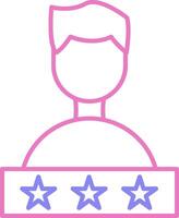 Satisfaction Linear Two Colour Icon vector