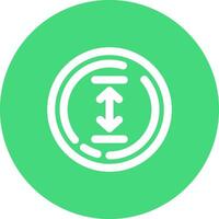 Up and down arrow Line color circle Icon vector