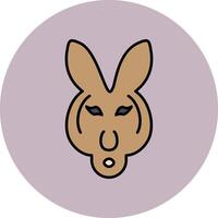 Kangaroo Line Filled multicolour Circle Icon vector