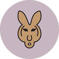 Kangaroo Line Filled multicolour Circle Icon vector