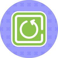 Undo Flat Sticker Icon vector
