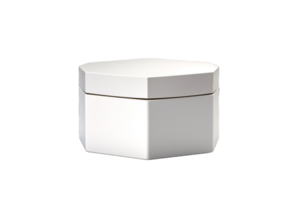 AI generated a white container with a lid on a transparent background png