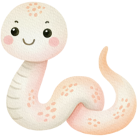 AI generated Snake cute character watercolor. png