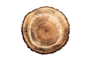 AI generated a tree stump on a transparent  background png