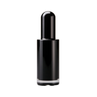 AI generated black cosmetic bottle on transparent background png