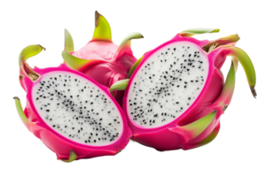 AI generated two dragon fruit on transparent background png