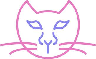 Cat Linear Two Colour Icon vector
