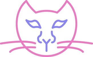 Cat Linear Two Colour Icon vector