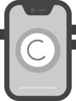 Copyright Grey scale Icon vector