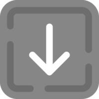 Down arrow Grey scale Icon vector