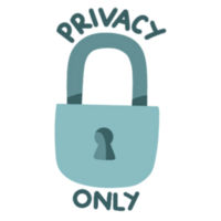 Lock privacy only illustration png