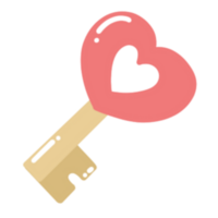 llave de amor ilustración png