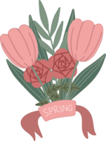 Spring flowers illustration png