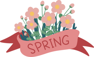 Spring flowers illustration png