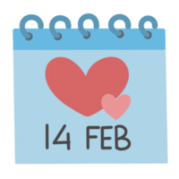 Love calendar valentine day png