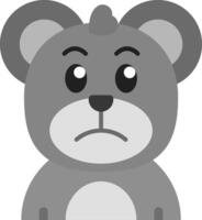 Sad Grey scale Icon vector