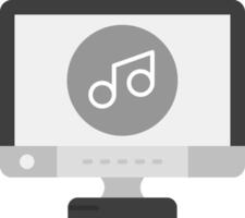 música gris escala icono vector