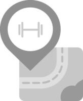 Gym Grey scale Icon vector