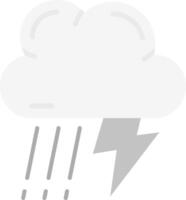 Thunder strom Grey scale Icon vector