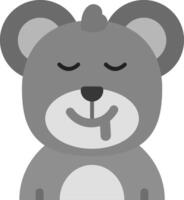 Drooling Grey scale Icon vector