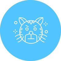 Angry Line color circle Icon vector