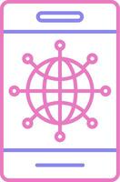 Internet Linear Two Colour Icon vector