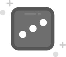 Dice three Grey scale Icon vector