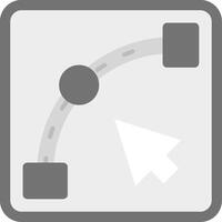 Curve Grey scale Icon vector