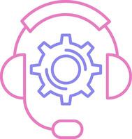 Technical Support Linear Two Colour Icon vector