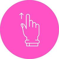 Swipe Up Line color circle Icon vector