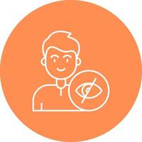 Disabled Line color circle Icon vector