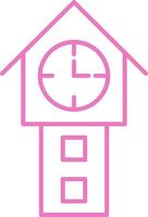 Tower Watch Linear Two Colour Icon vector