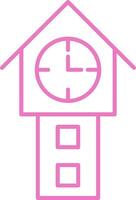 Tower Watch Linear Two Colour Icon vector