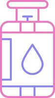 Gas Cylinder Linear Two Colour Icon vector