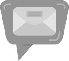 Mail Grey scale Icon vector