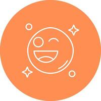 Wink Line color circle Icon vector