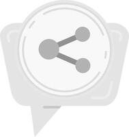 Share Grey scale Icon vector