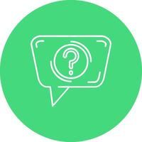 Question Line color circle Icon vector