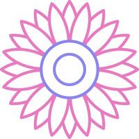 Dahlia Linear Two Colour Icon vector